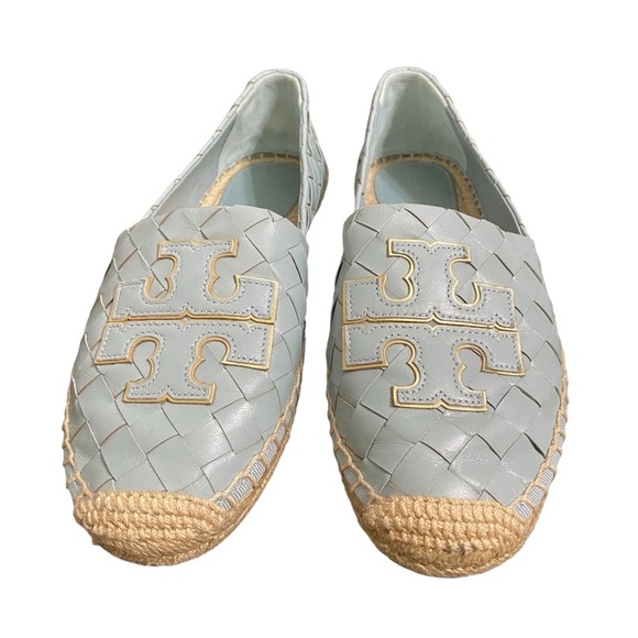 Tory Burch Blue Woven Leather Espadrilles Slip On Shoes 7.5 - Picture 2 of 10
